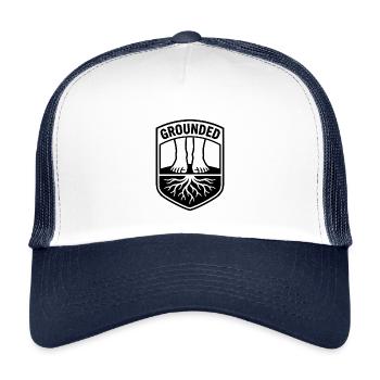 Grounded Achtsamkeit Balance - Kinder Trucker-Cap - Weiß/Navy - Vorne