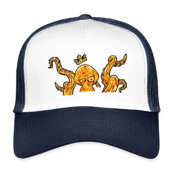 Octopus Octopus Squid King - Kids’ Trucker Cap - white/navy - Front