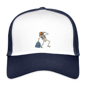 Cool Skeleton - Kids’ Trucker Cap - white/navy - Front