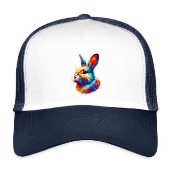 Lapin - Casquette trucker enfant - blanc/marine - Devant