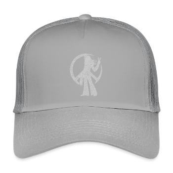 Flower Power Hippie Abstract mit Peacezeichen - Kinder Trucker-Cap - Hellgrau - Vorne