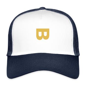 Brussels Hoodie Souvenir - Kids’ Trucker Cap - white/navy - Front