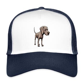 Weimaraner Weimaraner Lovers Weimaraner Keeper - Kids’ Trucker Cap - white/navy - Front