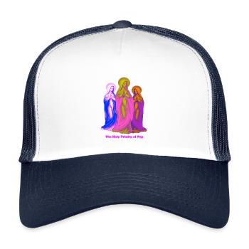 Die Heilige Dreifaltigkeit der farbenfrohen Jungfrauen - Kinder Trucker-Cap - Weiß/Navy - Vorne