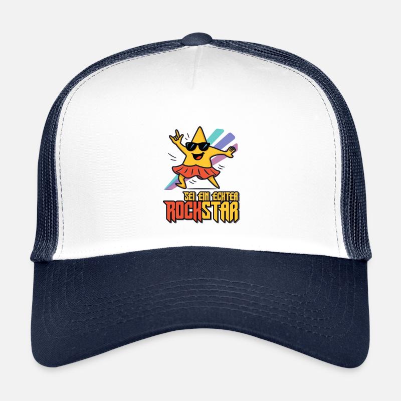 Sei ein echter Rock-Star Lustiges Stern Shirt Kinder Trucker-Cap