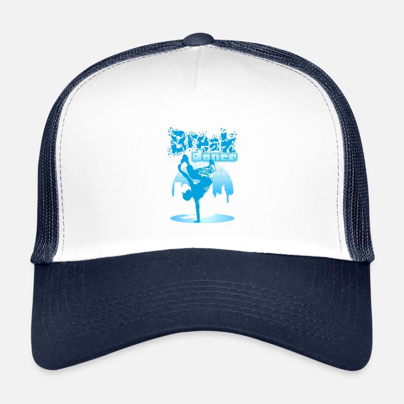City breakdance - Kinder Trucker-Cap - Weiß/Navy