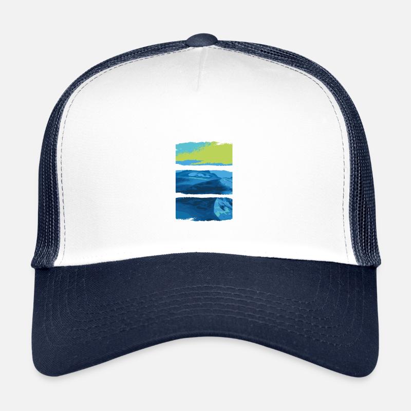 Mer du Paysage Bleu-Vert Casquette trucker enfant