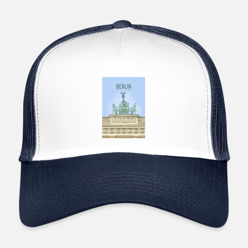Berlin, Deutschland - Kinder Trucker-Cap - Weiß/Navy