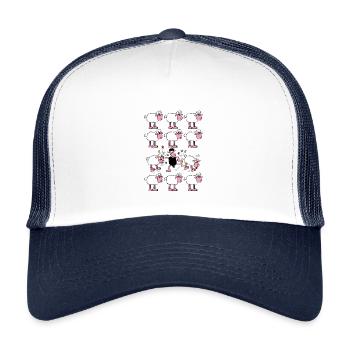 The Black Sheep Rebellion - Kids’ Trucker Cap - white/navy - Front
