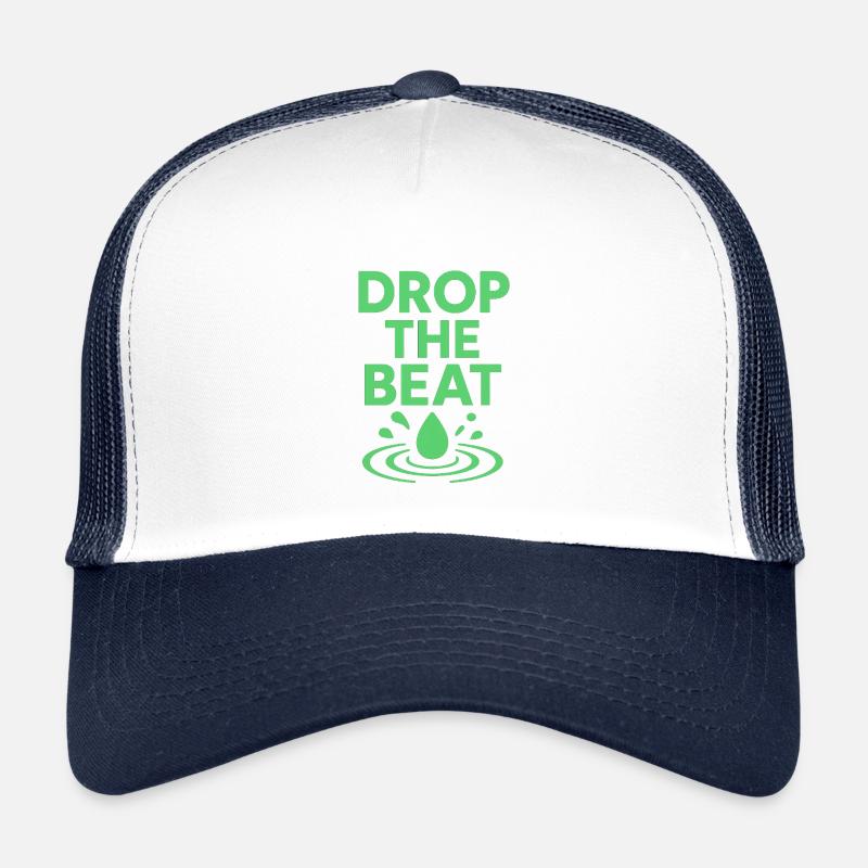 Drop the beat - Kinder Trucker-Cap - Weiß/Navy