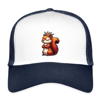 Eichhörnchen Eichhorn Eichhörnchenliebhaber Nager - Kinder Trucker-Cap - Weiß/Navy - Vorne