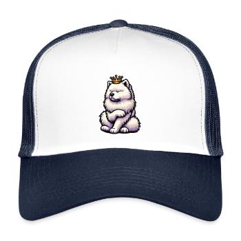 Samojede Samojedenbesitzer Samojedenliebhaber - Kinder Trucker-Cap - Weiß/Navy - Vorne