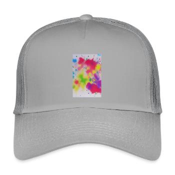 Éclaboussures colorées de couleurs - Casquette trucker enfant - gris clair - Devant