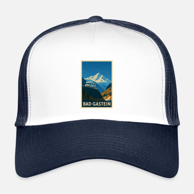 Sonnblick in Bad Gastein - Kinder Trucker-Cap - Weiß/Navy