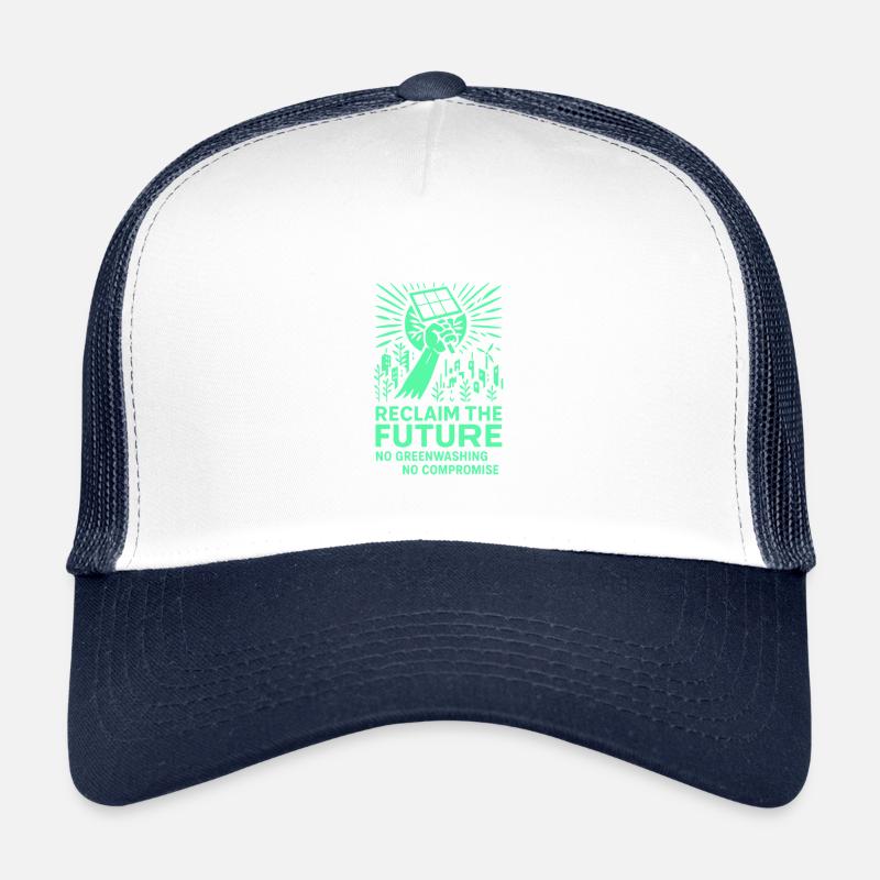 Reclaim the Future - Kinder Trucker-Cap - Weiß/Navy