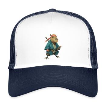 Capybara Ninja - Kids’ Trucker Cap - white/navy - Front