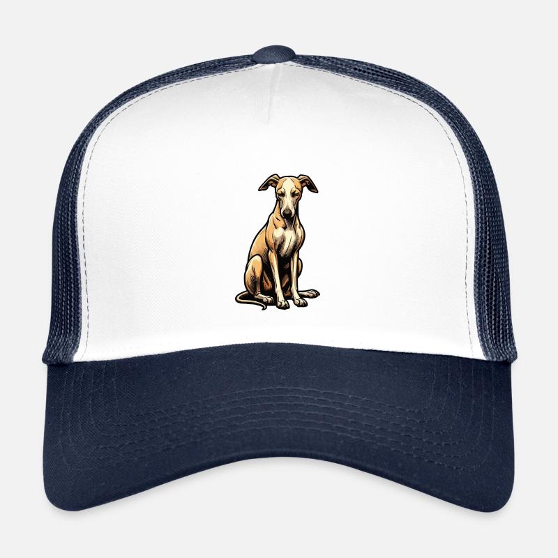 Whippet Windhund Whippets Windhundbesitzer - Kinder Trucker-Cap - Weiß/Navy