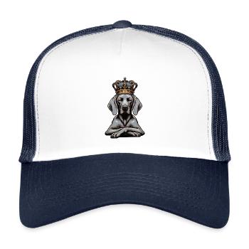 Weimaraner Weimaraner Lovers Weimaraner Keeper - Kids’ Trucker Cap - white/navy - Front