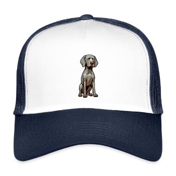 Weimaraner Weimaraner Lovers Weimaraner Keeper - Kids’ Trucker Cap - white/navy - Front