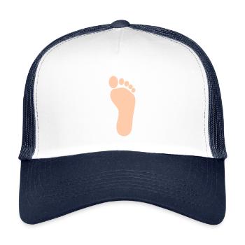 Fuß Füße Fußpflege Podologe Podologie  - Kinder Trucker-Cap - Weiß/Navy - Vorne