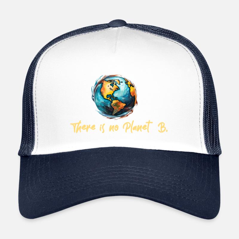 The is no Planet B - Kids’ Trucker Cap - white/navy