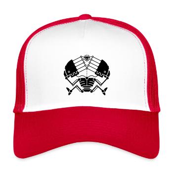 3rd Eye Robotics - black version - Kids’ Trucker Cap - white/red - Front