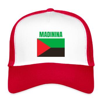 T-Shirt mit Flagge von Madinina Martinique - Kinder Trucker-Cap - Weiß/Rot - Vorne