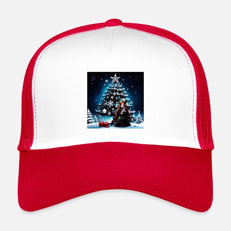 Christmas elf with kitten. Kids’ Trucker Cap