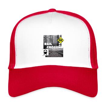 RAIL CROSSING - Kinder Trucker-Cap - Weiß/Rot - Vorne