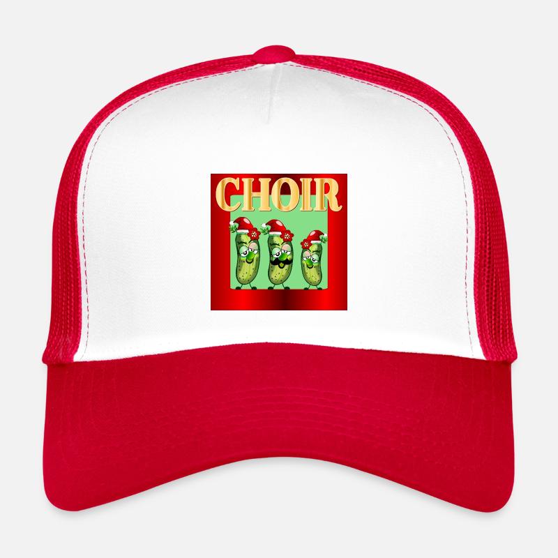 Weihnachts-Weihnachts-Chor-Gurken - Kinder Trucker-Cap - Weiß/Rot