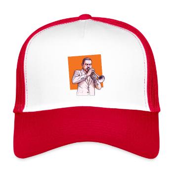 TRUMPETER #1 - sound & vision - Kids’ Trucker Cap - white/red - Front