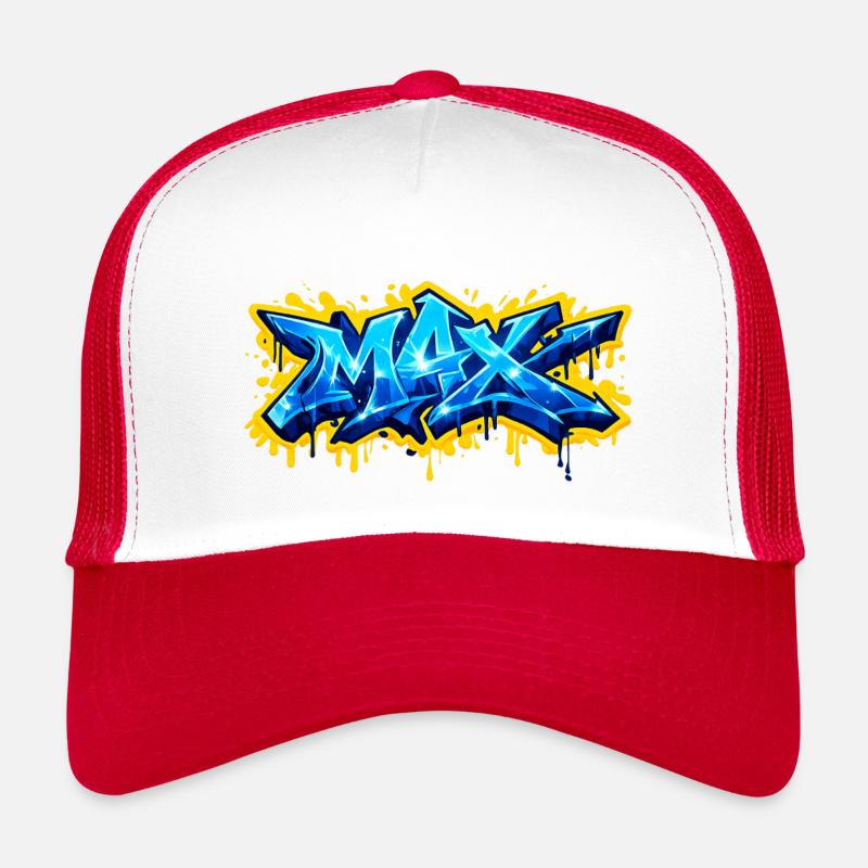 GRAFFITI-NAME MAX FÜR PERFEKTES GESCHENK DRUCKBAR Kinder Trucker-Cap