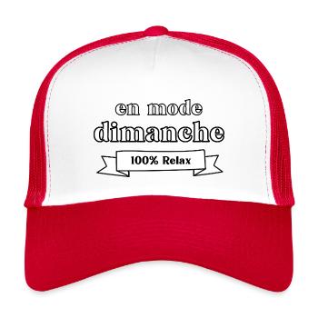 Im 100% Ralex SUNDAY-Modus - Kinder Trucker-Cap - Weiß/Rot - Vorne