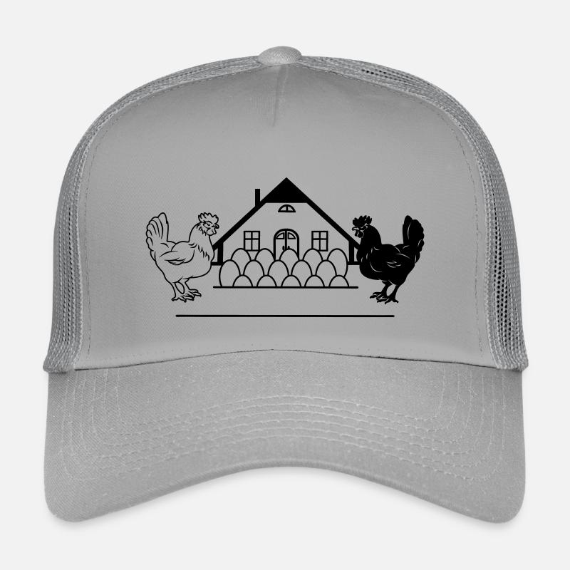 Dark and light chicken monogram logo Kids’ Trucker Cap