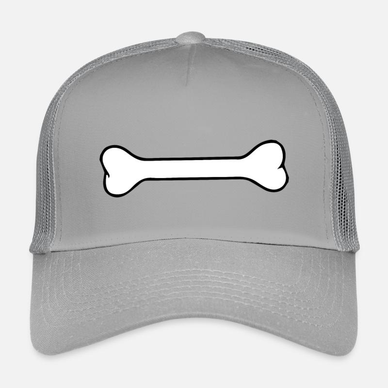 Hundeknochen Silhouette Minimalistisch Schwarz Wei Kinder Trucker-Cap