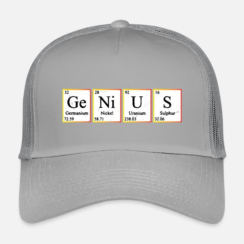 Genius Periodic Table Elements Chemistry Kinder Trucker-Cap