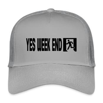Yes Week End - Emergency - Kids’ Trucker Cap - light grey - Front