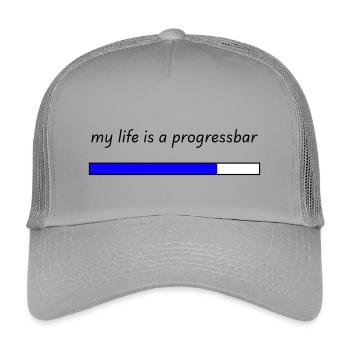 Ma vie est une barre de progression - Casquette trucker enfant - gris clair - Devant