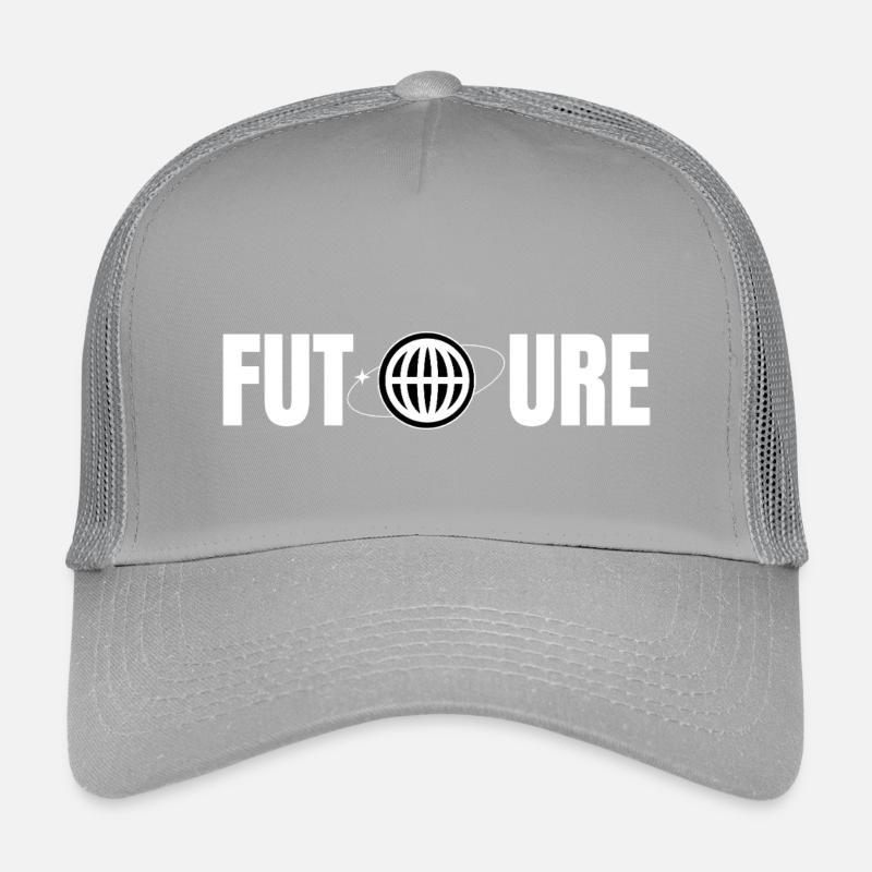 Future Globe Icon Design - Kids’ Trucker Cap - light grey