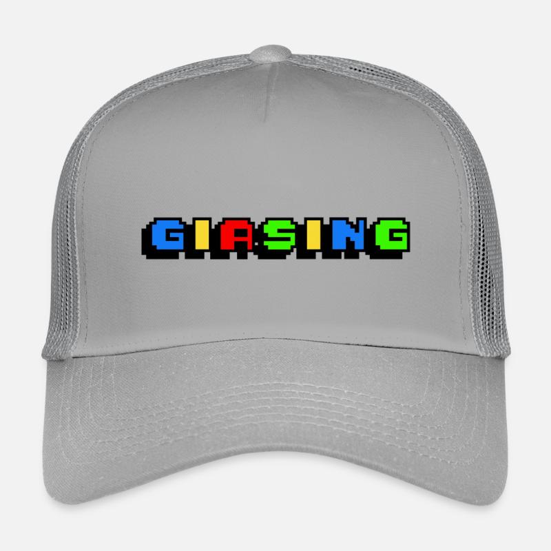 Giasing Pixel Giesing München 089 Minga - Kinder Trucker-Cap - Hellgrau