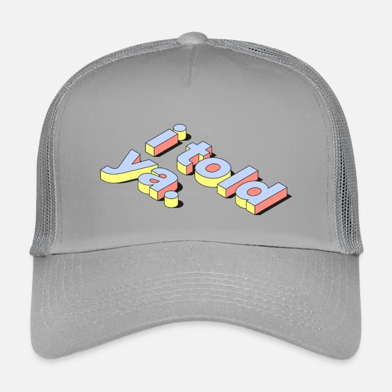 Je te l’avais dit | Texte 3D pastel rétro Casquette trucker enfant