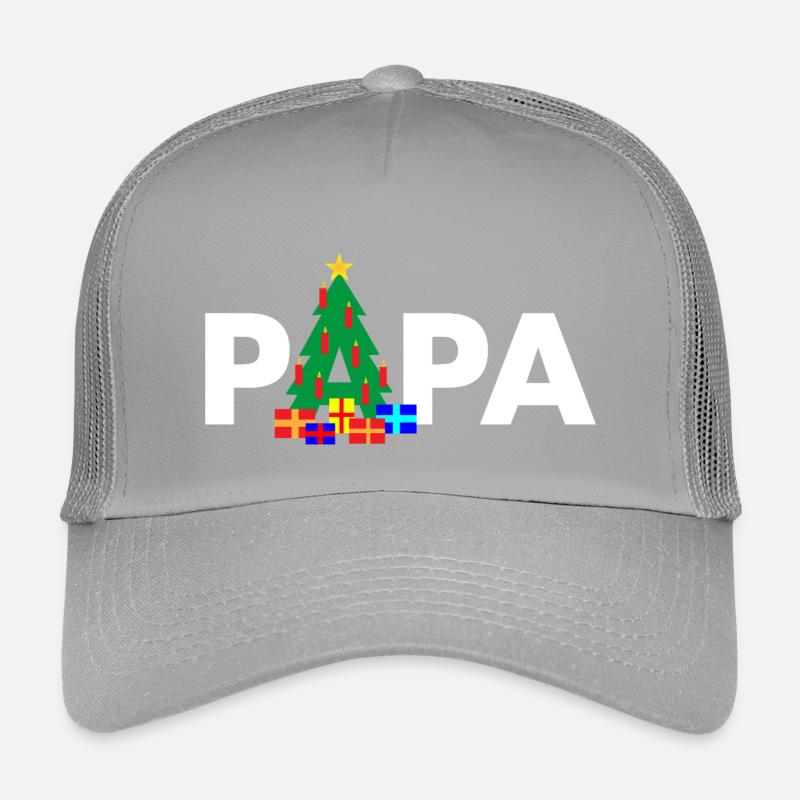 Papa Weihnachtsbaum - Kinder Trucker-Cap - Hellgrau