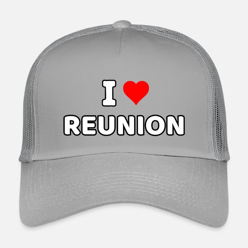 Ich liebe La Réunion - Kinder Trucker-Cap - Hellgrau