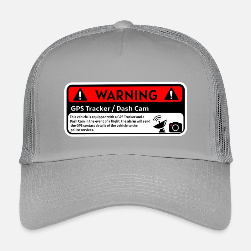 Dashcam GPS-Alarm - Kinder Trucker-Cap - Hellgrau