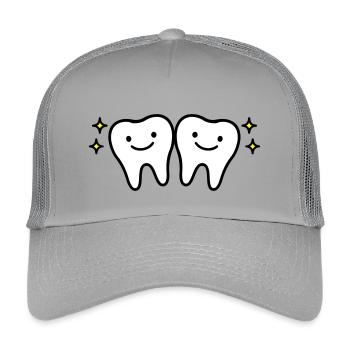 Tooth Cute - Kids’ Trucker Cap - light grey - Front