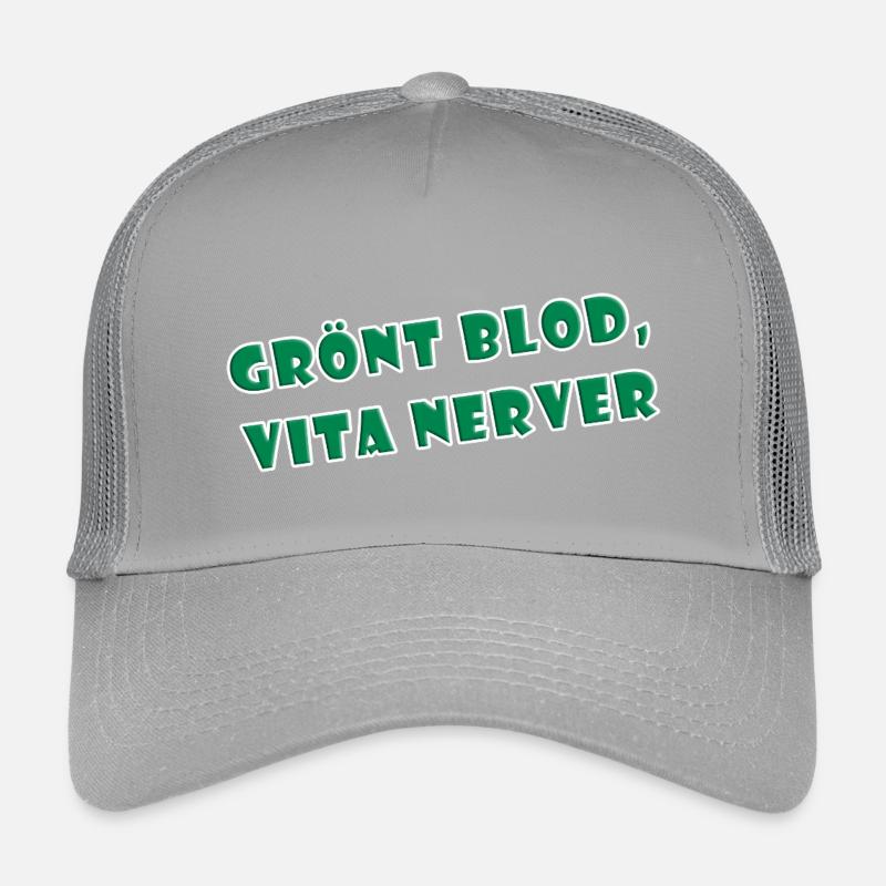 Nerfs blancs sang vert Casquette trucker enfant
