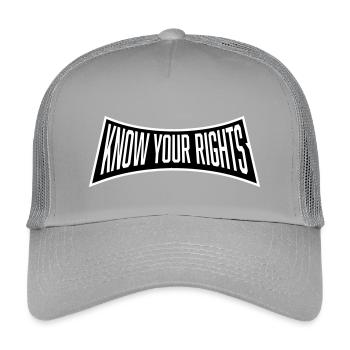 Know Your Rights Activism Justice Freedom - Kids’ Trucker Cap - light grey - Front