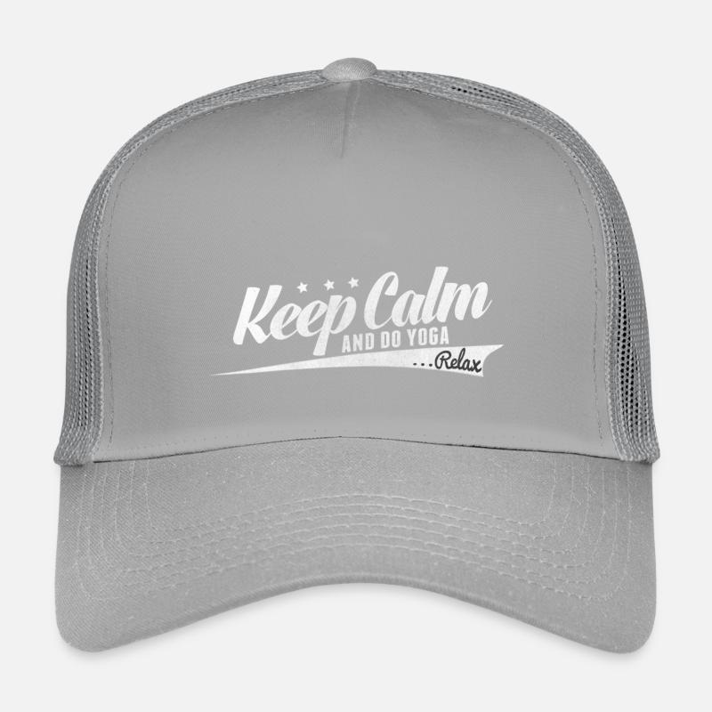 Keep Calm Yoga Relaxation - Kids’ Trucker Cap - light grey