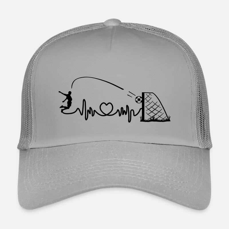 Fußball Header Ziel Herzfrequenz Cardio Vektor Kinder Trucker-Cap