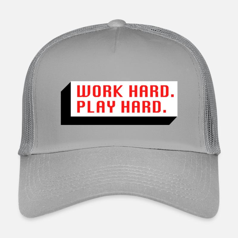 Work Hard. Play Hard. (Rot) Kinder Trucker-Cap